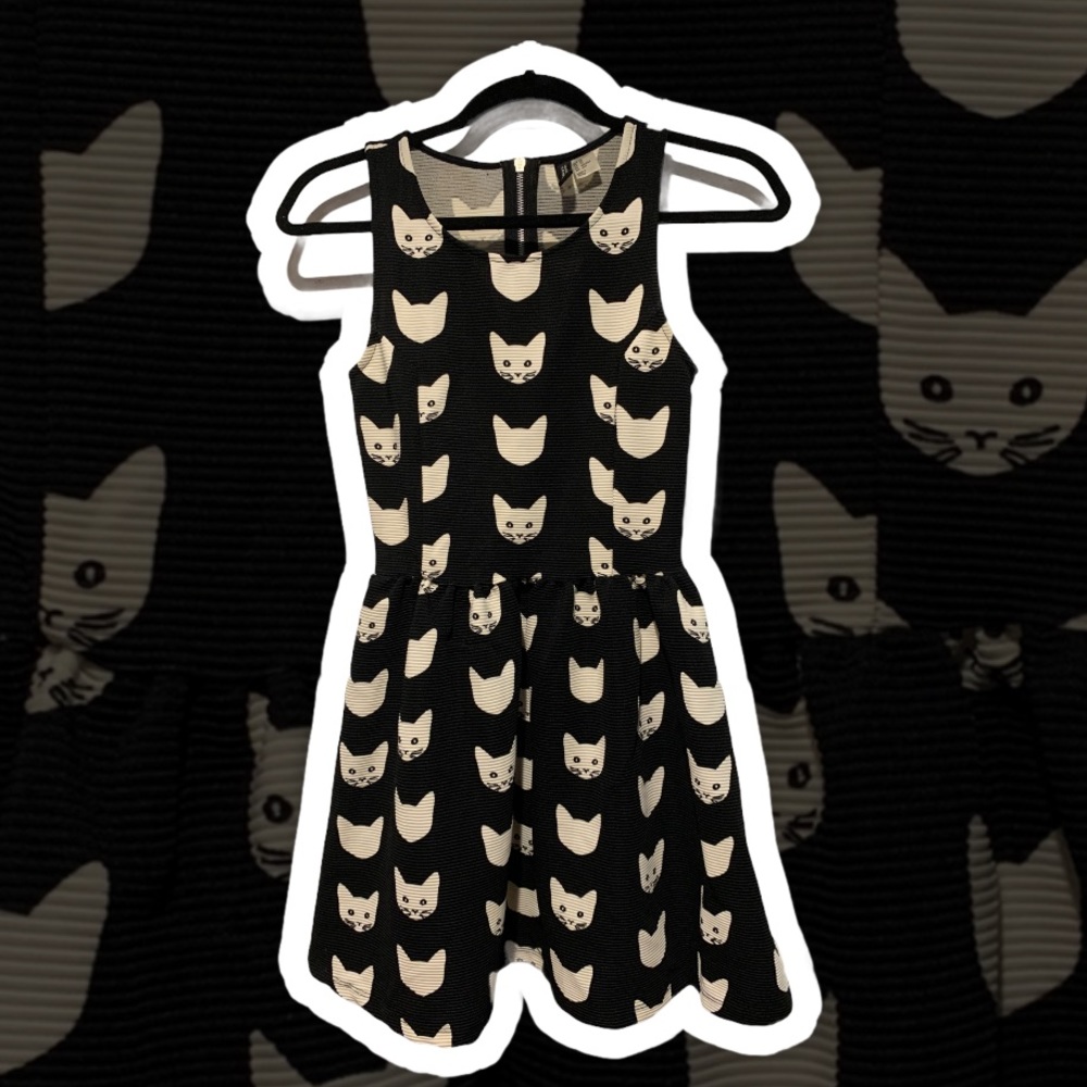 Divided Cat Print Dress